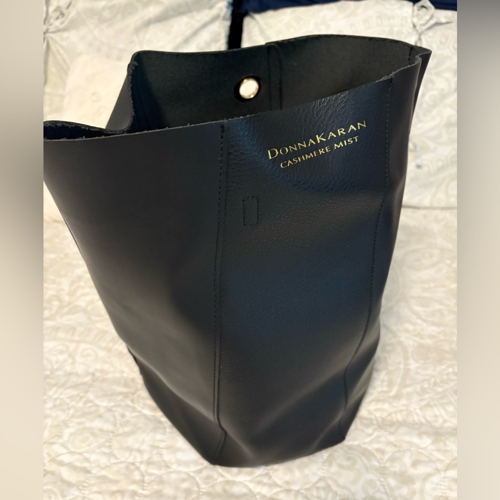 Donna Karan Black Leather Tote